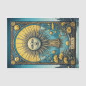 Vintage Tarot Zonkaart Tissuepapier (Voorkant)