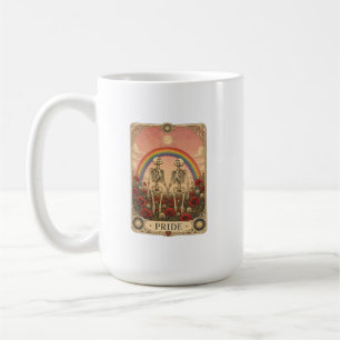 Vintage Tarotkaart Pride Skelet Liefhebbers Regenb Koffiemok