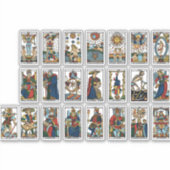 Vintage Tarotkaarten Sticker (Voorkant)