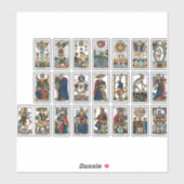 Vintage Tarotkaarten Sticker (Vel)