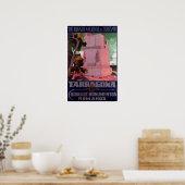 Vintage Tarragona Spanje Romeinse monumenten reize Poster (Keuken)