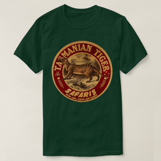 Vintage Tasmanian Tiger Safari T-shirt (Design voorkant)