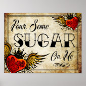 Vintage Tattoo dessert Table Poster (Voorkant)