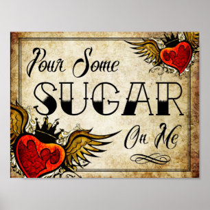Vintage Tattoo dessert Table Poster