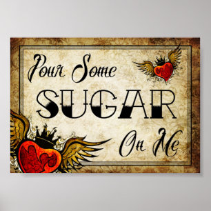 Vintage Tattoo dessert Table Poster