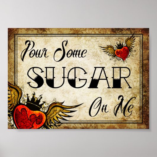 Vintage Tattoo dessert Table Poster (Voorkant)