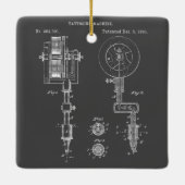 Vintage Tattoo Kunstmatig Pistool Shirt Keramisch Ornament (Achterkant)