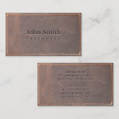 Vintage Tattoo van gezaagd leder Visitekaartje (Voorkant / Achterkant)