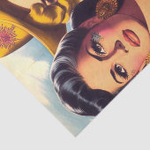 Vintage Tattooed Cowgirls Tissuepapier (Detail)