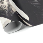 Vintage Tattooed Goth Woman Collage Cadeaupapier (Rol Hoek)