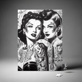 Vintage Tattooed Pin-ups Legpuzzel