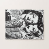 Vintage Tattooed Pin-ups Legpuzzel (Horizontaal)