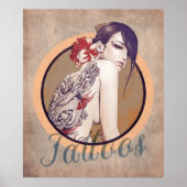 Vintage Tattoos Shops Poster (Voorkant)