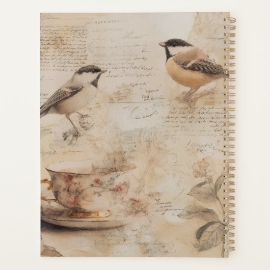 Vintage Tea Cup Planner (Achterkant)