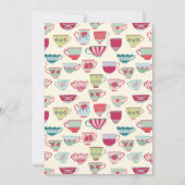 Vintage Tea Party Baby Shower Kaart (Achterkant)