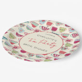 Vintage Tea Party Bridal Shower Papieren Bordje (Gekanteld)