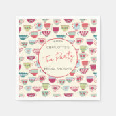 Vintage Tea Party Bridal Shower Servet (Voorkant)