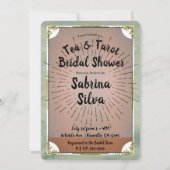 Vintage Tea Tarot Witchy Kettle Vrijgezellenfeest Kaart (Achterkant)