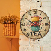 Vintage Tea Time Grote Klok