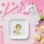 Vintage Tea Time Napkins Papieren Bordje (Feest)