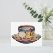 vintage teacup briefkaart (Staand voorkant)