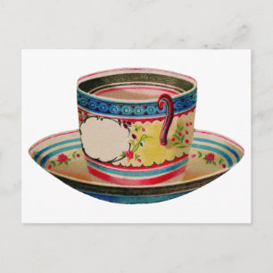 vintage teacup briefkaart