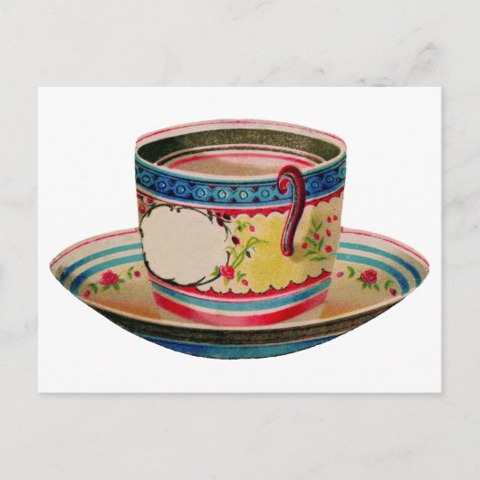 vintage teacup briefkaart (Voorkant)