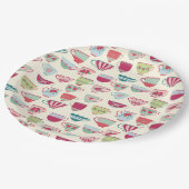 Vintage Teacup Tea Party Papieren Bordje (Gekanteld)