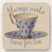 Vintage Teacup Time for Tea Bier Onderzetter (Voorkant)