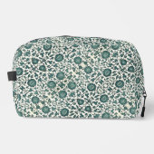 Vintage Teal Floral China Pattern Print  Toilettasje (Voorkant)