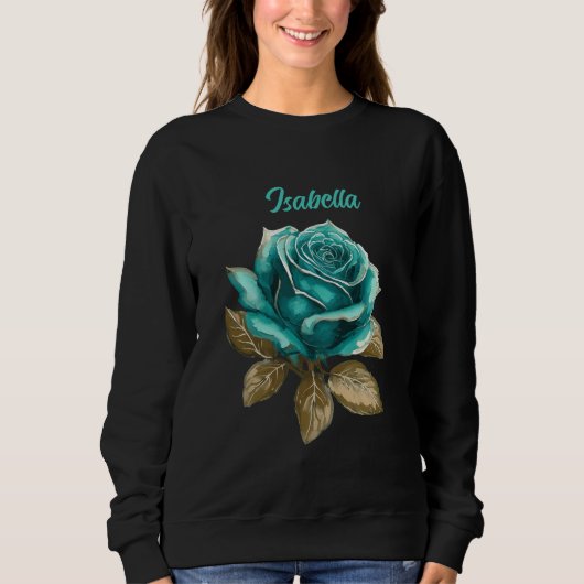 Vintage Teal Roos Sweatshirt (Voorkant)