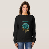 Vintage Teal Roos Sweatshirt (Voorkant volledig)
