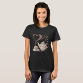 vintage Teapot with hearts T-shirt (Voorkant volledig)