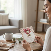 Vintage Teddy Bear Baby Shower Thank You Bedankkaart