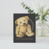Vintage Teddy Bear Briefkaart (Staand voorkant)