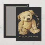 Vintage Teddy Bear Briefkaart (Voorkant / Achterkant)