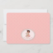 Vintage Teddy Beer Meisjes Baby Shower Uitnodiging (Achterkant)