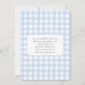 Vintage Teddybeer Babyshower Jongen Kaart (Achterkant)