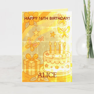 Vintage Teenage (Change age if needed) Birthday Kaart