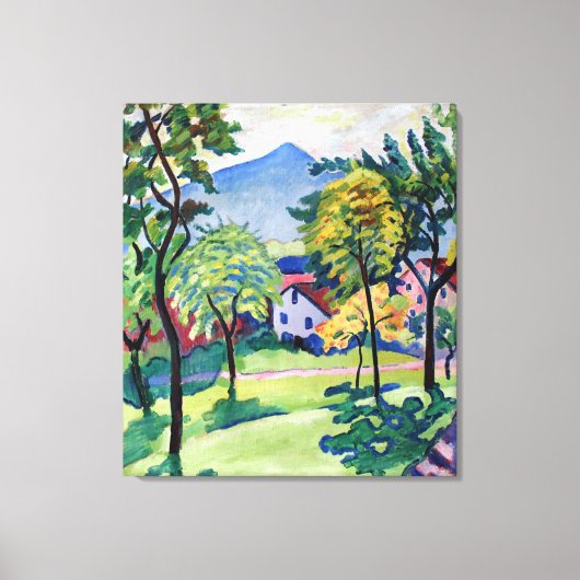 Vintage Tegernsee Landscape August Macke Canvas Afdruk (Voorkant)