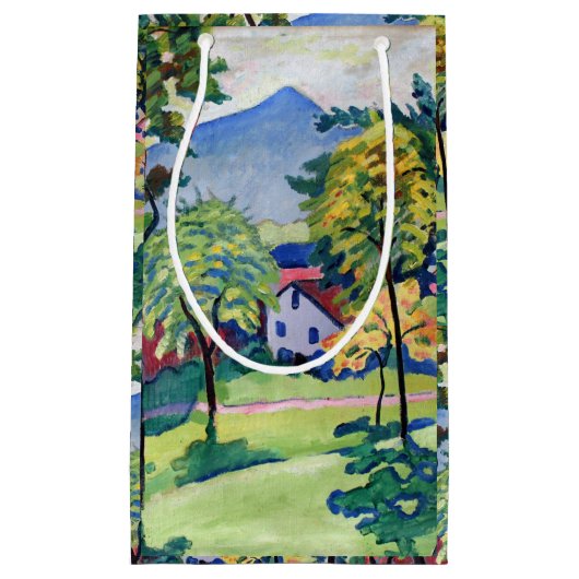 Vintage Tegernsee Landscape August Macke Klein Cadeauzakje (Voorkant)
