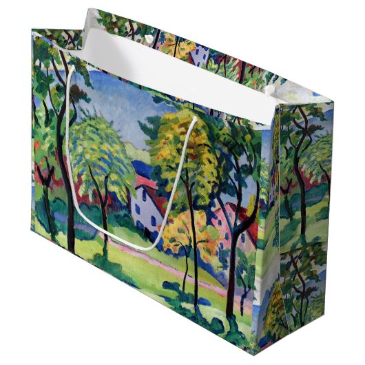 Vintage Tegernsee Landscape August Macke Large Cadeautasje (Voorkant Gekanteld)