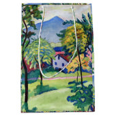 Vintage Tegernsee Landscape August Macke Medium Cadeauzakje (Voorkant)