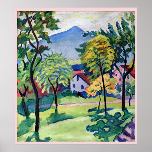 Vintage Tegernsee Landscape August Macke Poster (Voorkant)