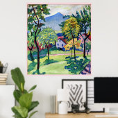 Vintage Tegernsee Landscape August Macke Poster (Thuiskantoor)