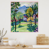 Vintage Tegernsee Landscape August Macke Poster (Keuken)