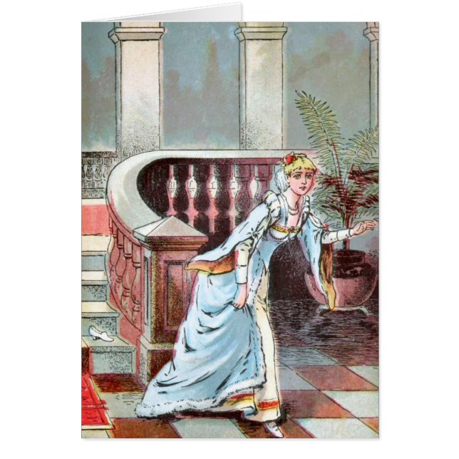 Vintage Tekening: Cinderella en de Pantoffel van (Voorkant)