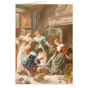 Vintage Tekening: Cinderella en de Pantoffel van