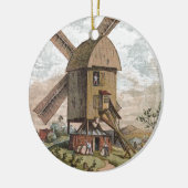 Vintage Tekening: De oude Molen Keramisch Ornament (Links)