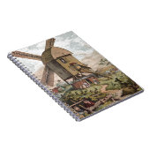 Vintage Tekening: De oude Molen Notitieboek (Rechterzijde)